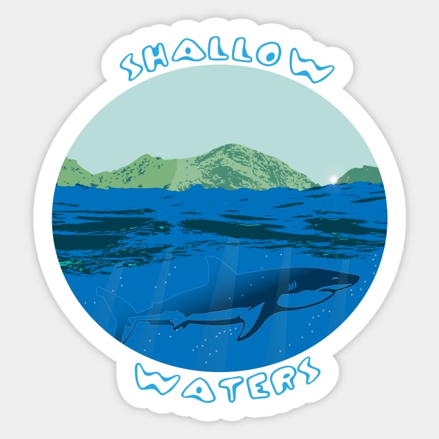 Shallow waters Sticker by chrisbizkit